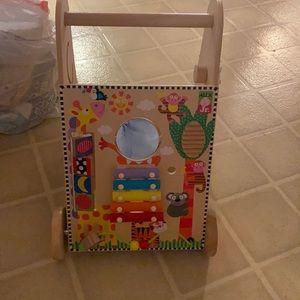 Wooden walker and play set